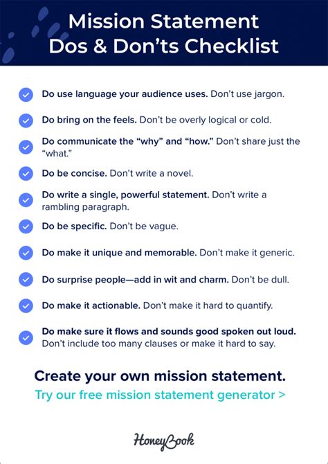 25 Powerful Mission Statement Examples You Won't Forget | HoneyBook