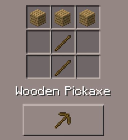 Wooden Pickaxe: Minecraft Pocket Edition: CanTeach