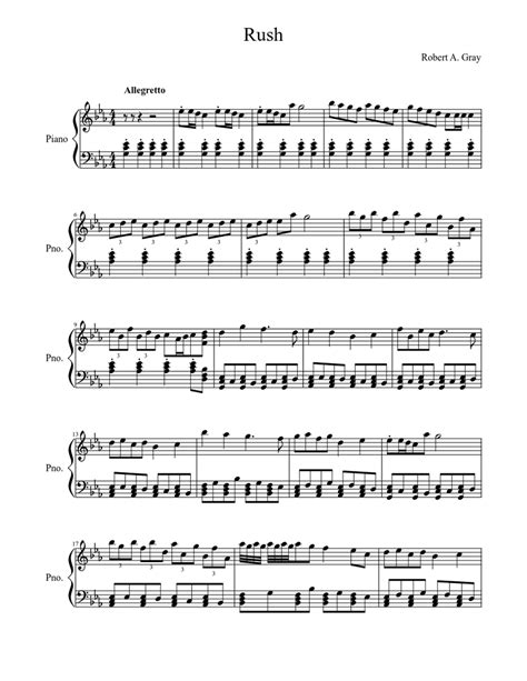 Rush (updated 11/17/13) Sheet music for Piano (Solo) | Musescore.com