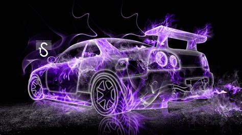 🔥 Download Nissan Skyline Gtr R34 Fire Abstract Car El Tony by @saraj42 ...