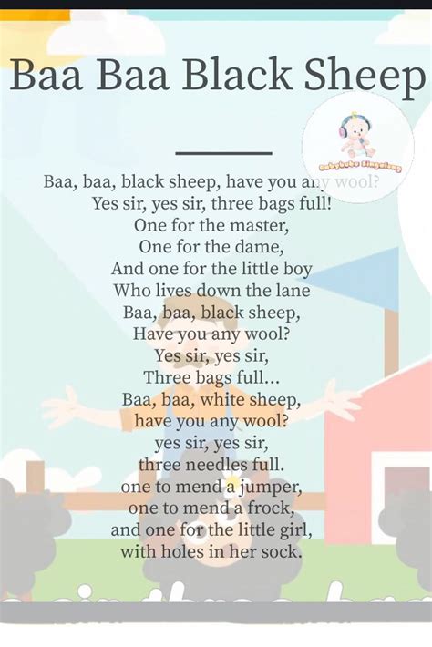 Baa Baa Black Sheep Lyrics