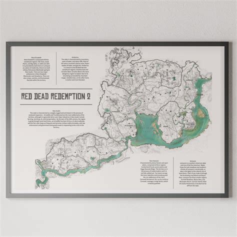 Full RDR2 Custom Print Map Video Game Map Wall Hanging Poster - Etsy UK