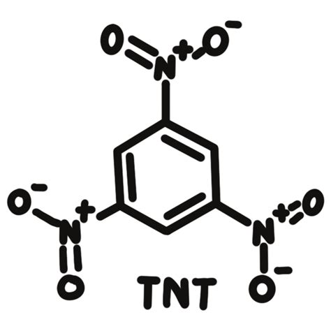 químico estructura de tnt. trinitrotolueno TNT explosivo molécula ...