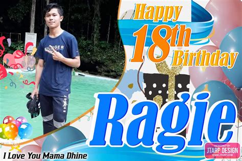 2x3 Happy 18th Birthday Ragie Tarpaulin Design