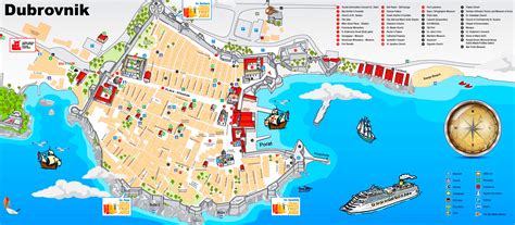 Dubrovnik tourist map - Ontheworldmap.com