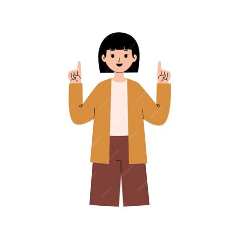 Premium Vector | Woman with pointing finger