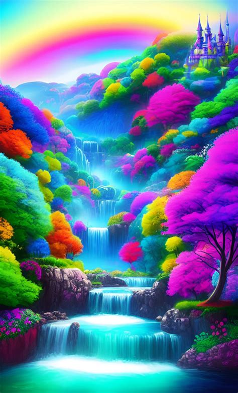 Download Ai Generated Waterfall Rainbow Royalty-Free Stock Illustration ...