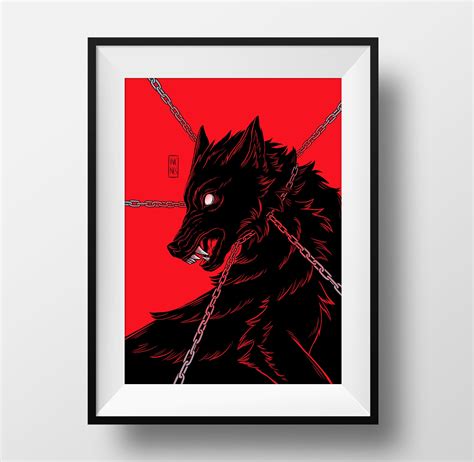 Wolf Moon - Werewolf Wall Art, Wolf Wall Decor, Supernatural Blood Moon ...