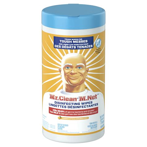 Mr. Clean Disinfecting Wipes, Citrus Scent, Package of 75 Wipes | Grand ...