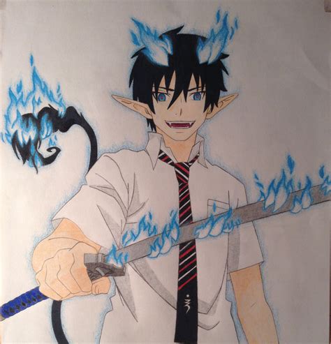 Rin Okumura (Demon Form) - Blue Exorcist by AligerousWayfarer on DeviantArt