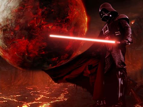 Download Star Wars Darth Vader On Red Background | Wallpapers.com