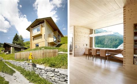 Inside architect Peter Zumthor’s wooden holiday home in the Swiss Alps ...