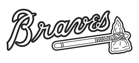 Atlanta Braves Logo - Black and White