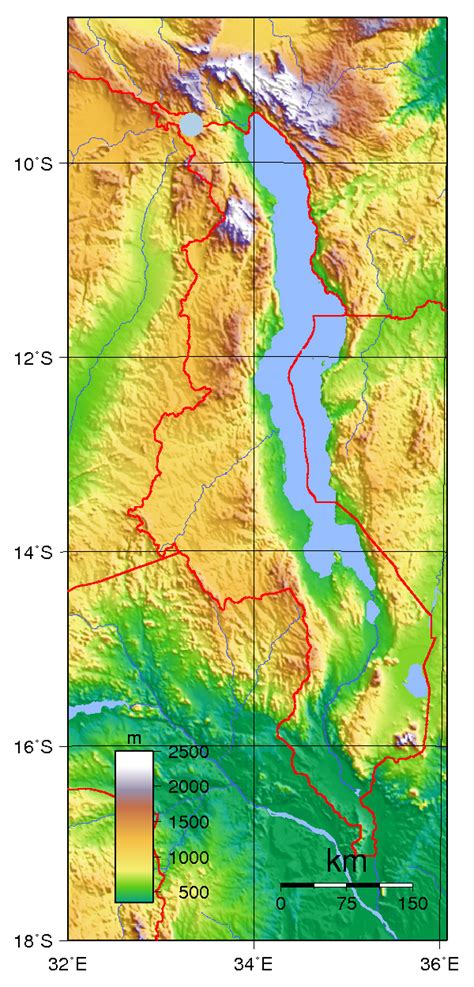 Physical map of Malawi. Malawi physical map | Vidiani.com | Maps of all ...