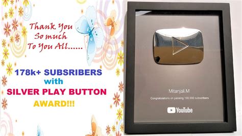 Thank You All - Youtube Silver Play Button Award - YouTube