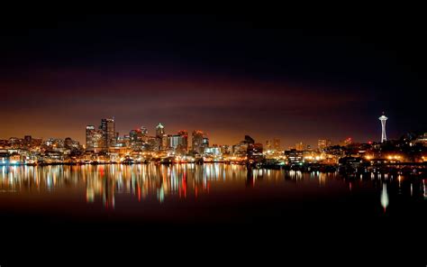 Seattle Skyline At Night Wallpapers - 1680x1050 - 320989 | Seattle ...