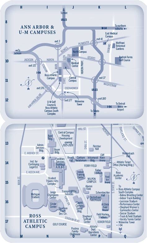 U Of M Ann Arbor Campus Map - Emelia Morganica