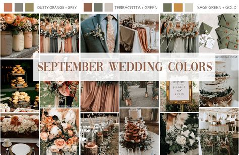 ️ 20 Fall September Wedding Colors 2024 | Colors for Wedding