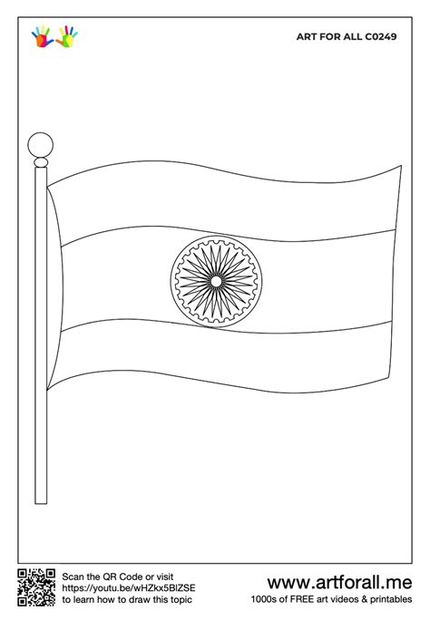 Flag Of India Drawing Easy