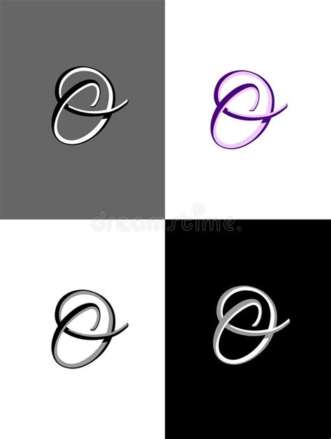 Four Variations of a Fancy O Logo Vector Stock Illustration ...