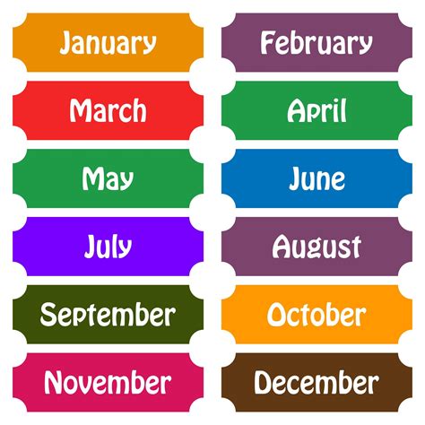 Printable Calendar Months Of The Year Pdf | Months in a year, Month ...