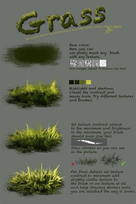 Grass tutorial by fievy on deviantart – Artofit