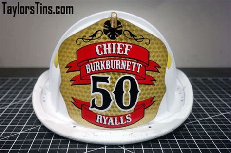 Taylor's Tins Metal Fire helmet fronts shields gold leaf | Gold leaf ...