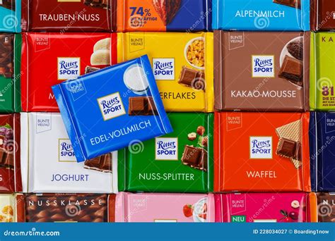 Ritter Sport Chocolate Chocolates Different Types Variety Background ...