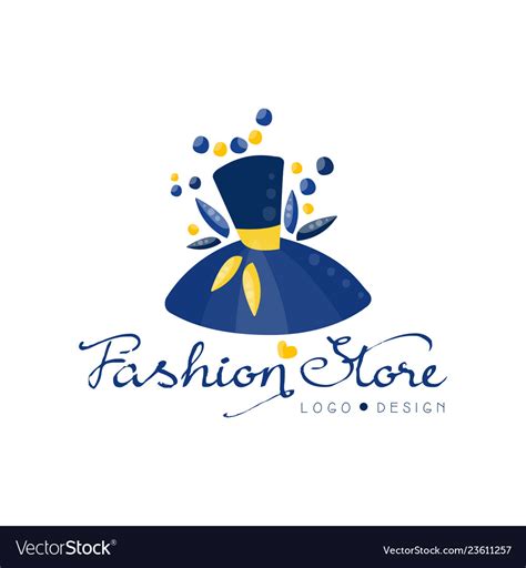 Fashion store logo design template clothes shop Vector Image