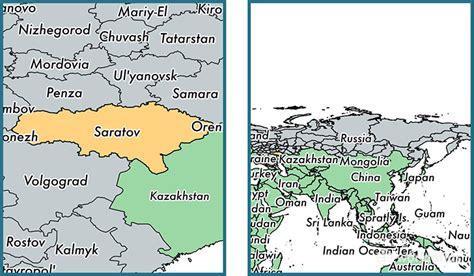 Saratov Oblast administrative region, Russia / Map of Saratov Oblast ...