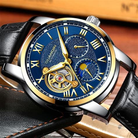 GUANQIN Mens Watches Top Brand Luxury Tourbillon Skeleton Watch Men ...