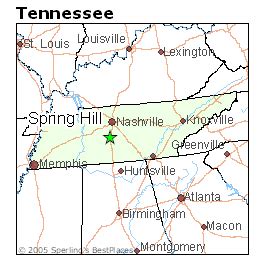 Spring Hill Tennessee Map - Sheri Dorolice