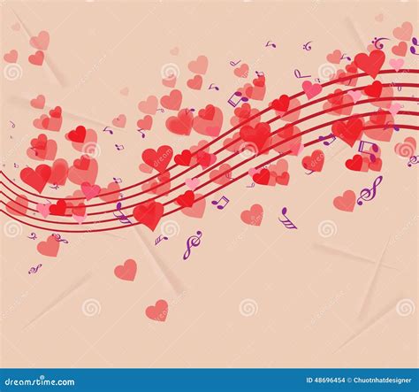 Valentine S Day Enjoying Playing Music Background Stock Illustration ...