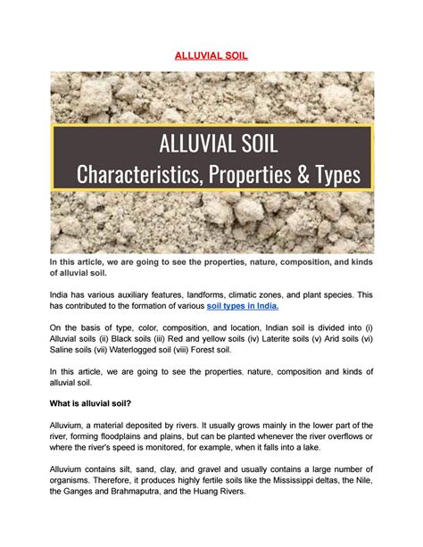 Alluvial Soil Crops