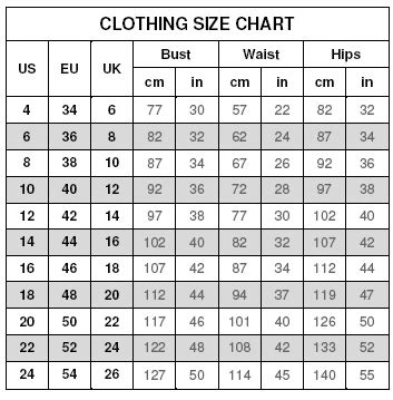 Wicked Dragon Clothing - SIzing Help