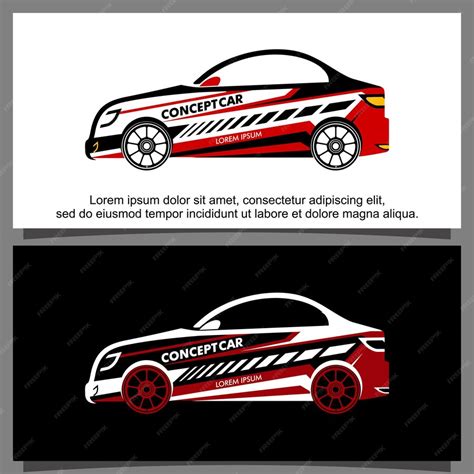 Premium Vector | Car livery concept simple design template