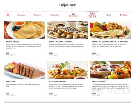 Mikes Restaurant menu in Amos, Quebec, Canada