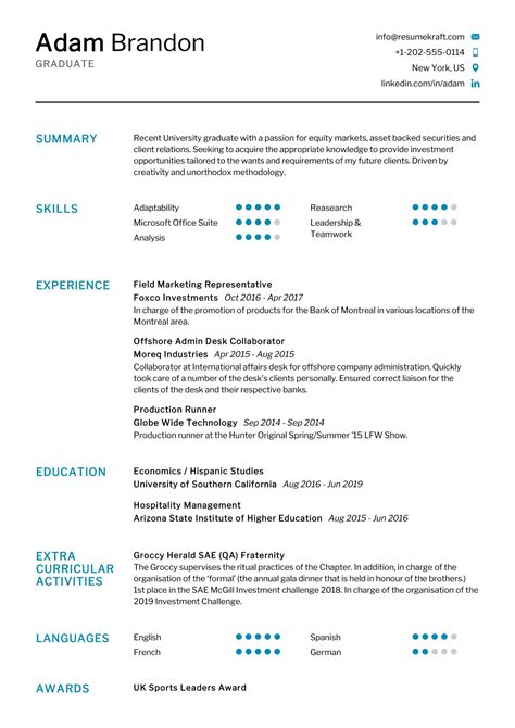 Free Cv Template For Fresh Graduate - Nisma.Info