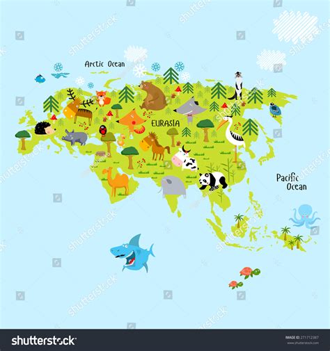 Vector Illustration Eurasia Stock Vector (Royalty Free) 271712387 ...