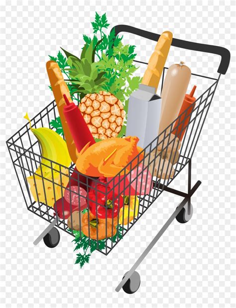 Grocery Shopping Cart Png Picture - Shopping Cart With Groceries Png ...