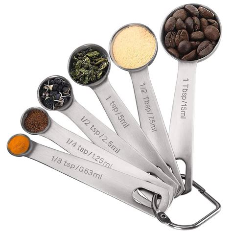 Practical Boutique Measuring Spoons Stainless Steel Measuring Spoons ...