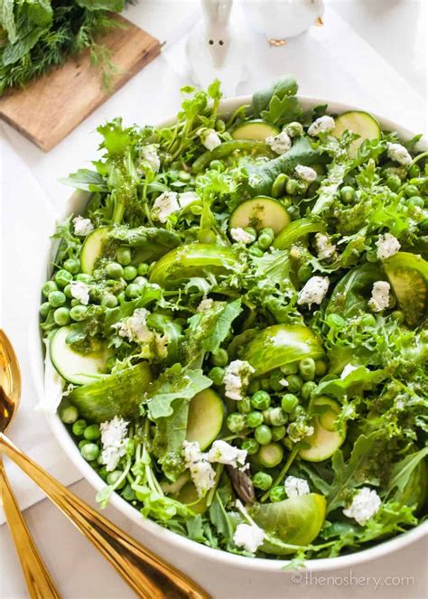 Big Green Salad with Mint Dill Vinaigrette | Recipe | Green salad ...