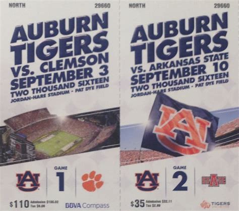 WarBlogle.com - The 2016 Auburn Football Season Tickets