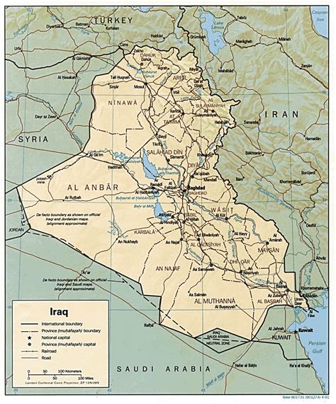 Detailed political map of Iraq. Iraq detailed political map | Vidiani ...