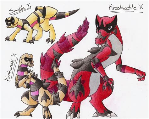 Sandile Evolution Series X by CelestialTentails on DeviantArt