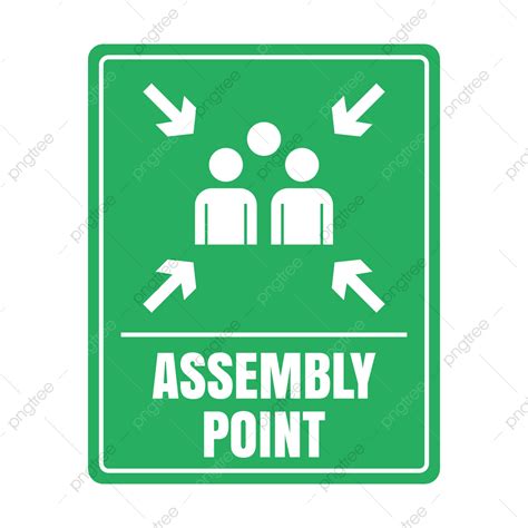 Assembly Point, Assembly Point Sign, Titik Kumpul, Titik Kumpul Vector ...