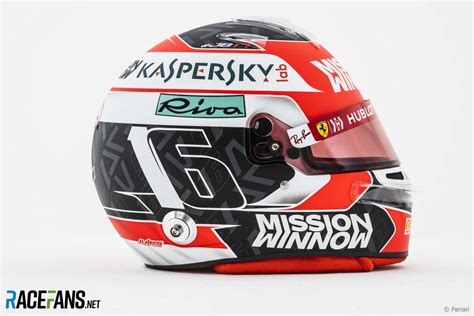 Charles Leclerc helmet, 2019 · RaceFans