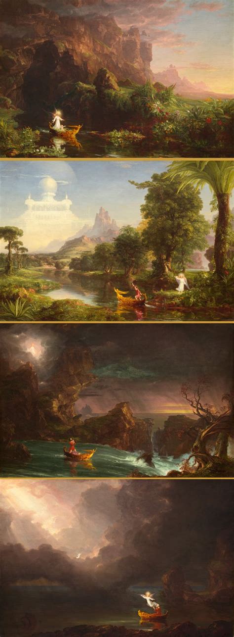 The Voyage of Life series by Thomas Cole, 1842 oils on canvas ...