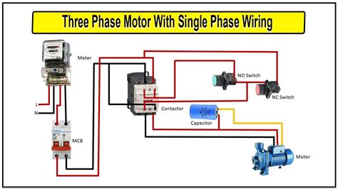 How to Make Three Phase Motor With Single Phase Wiring Diagram | single ...