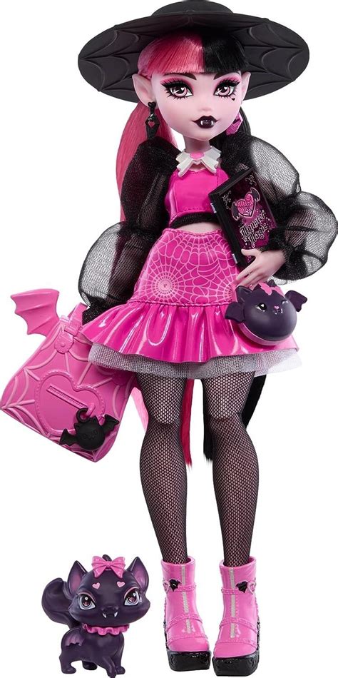 Buy Monster High Draculaura Doll with Pet Bat-Cat Count Fabulous ...